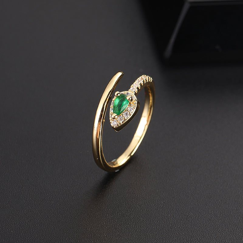 Vintage Emerald Zircon Ring