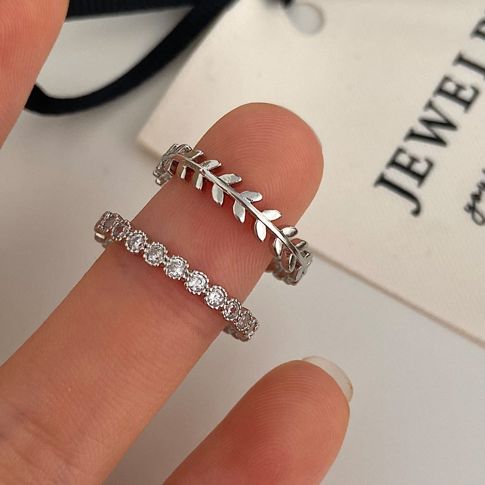 Women's Open-end Zircon Ring