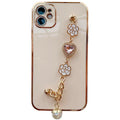 Camellia Electroplating Bracelet Soft iPhone Case - Viexta