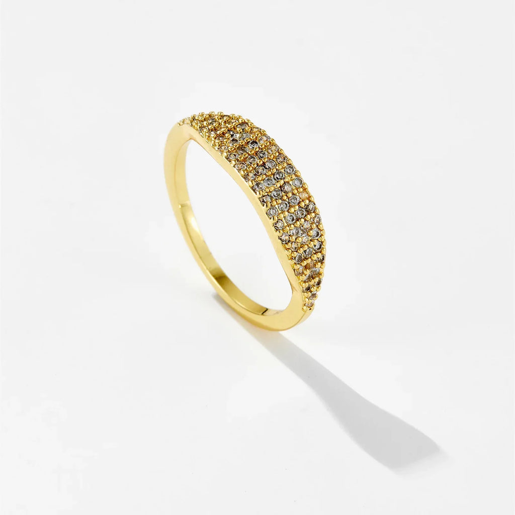 Micro Inlaid Zircon Versatile Niche Ring - Viexta