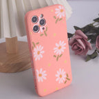 Printed Straight Edge Liquid Silicone iPhone Case - Viexta