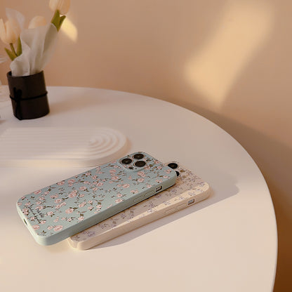 Korean Vintage Floral iPhone Case