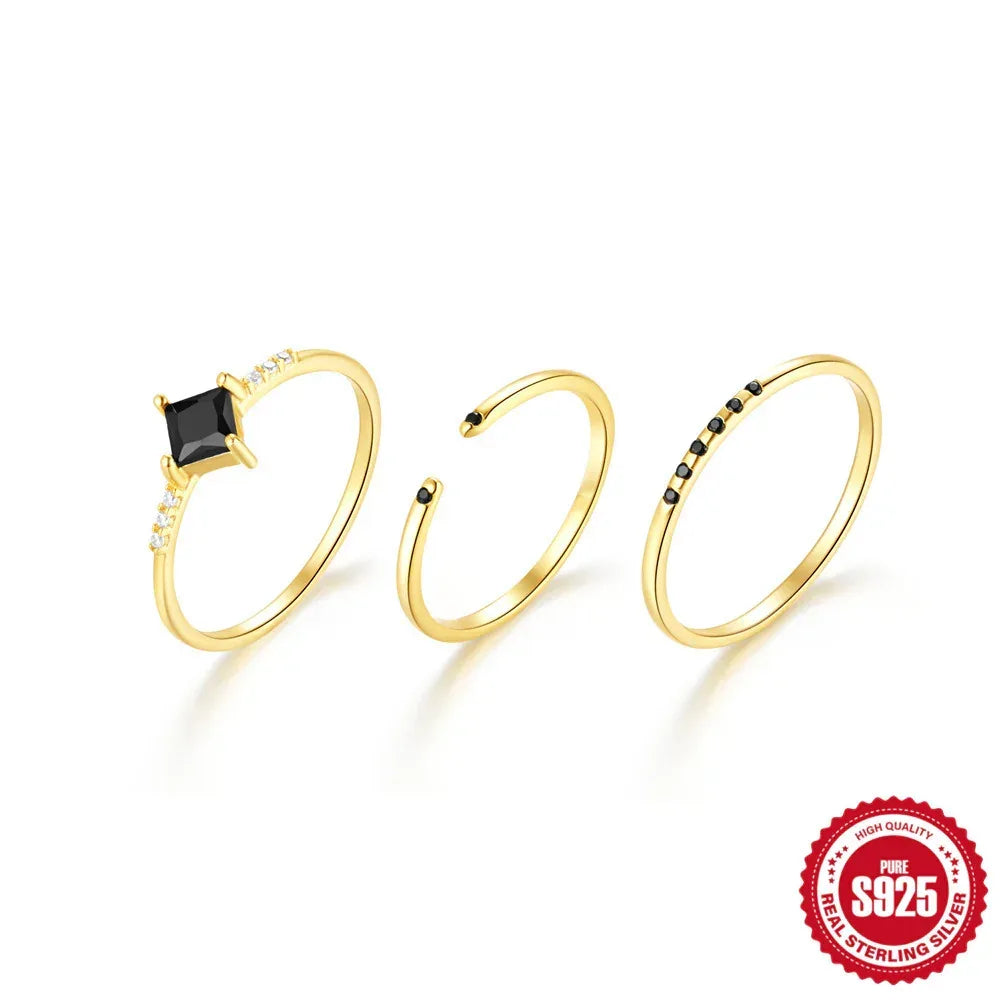 s925-sterling-silver-black-diamond-ring - Viexta