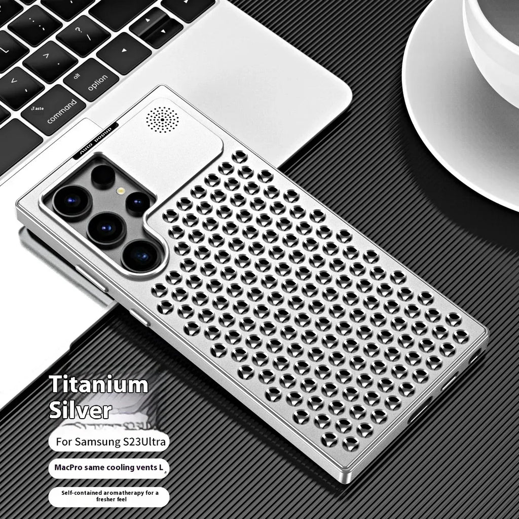 magnetic-suction-aluminum-alloy-heat-dissipation-s24ultra-phone-case - Viexta