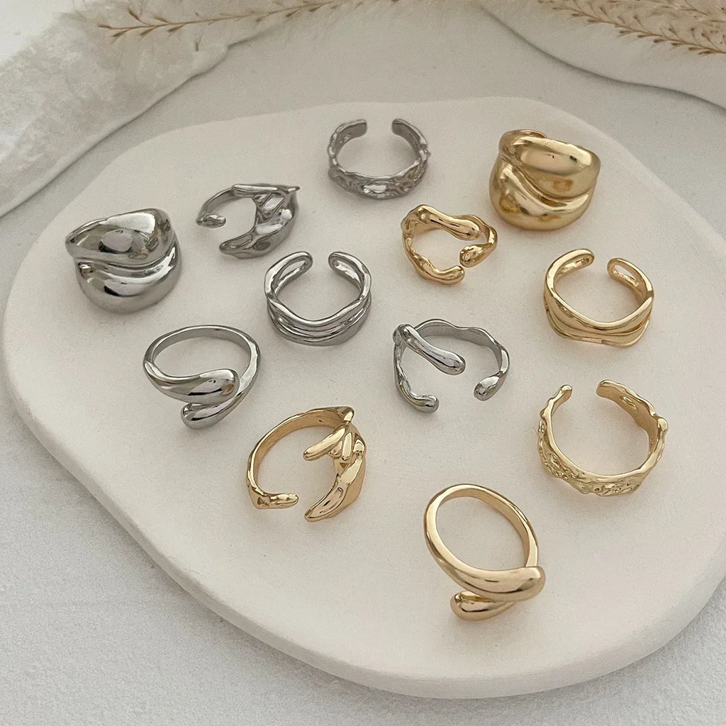 ins-style-irregular-glossy-ring-set - Viexta