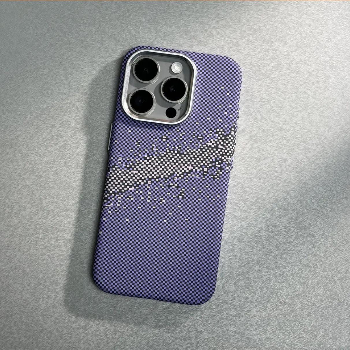 Carbon Fiber Pattern Magnetic Suction Drop-resistant iPhone Cover