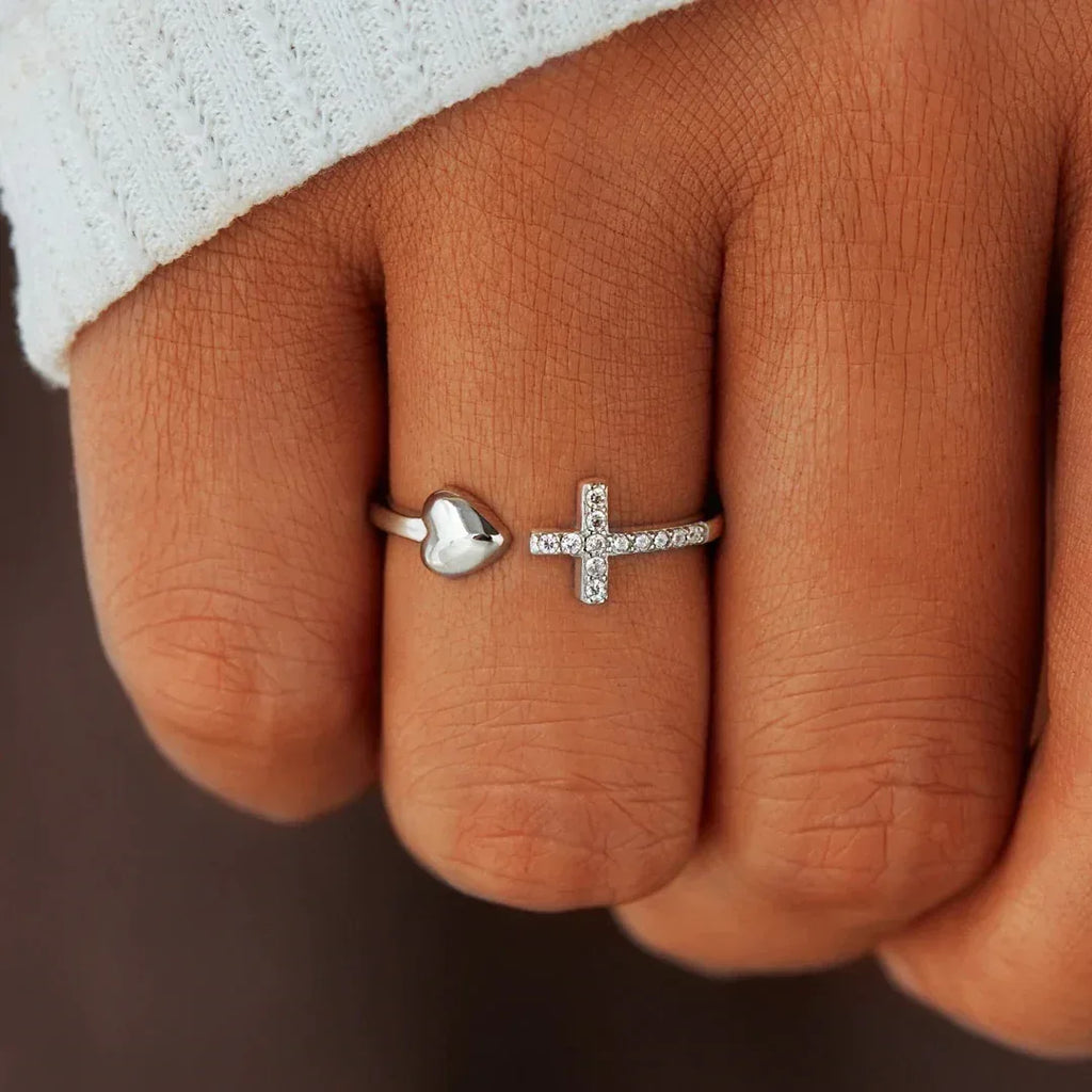 inlaid-zircon-heart-shaped-open-ring - Viexta