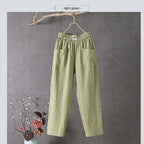 Cotton And Linen Casual Pants - Viexta