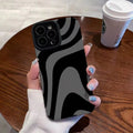 Dark Zebra Pattern Drop-resistant Silicone iPhone Case - Viexta