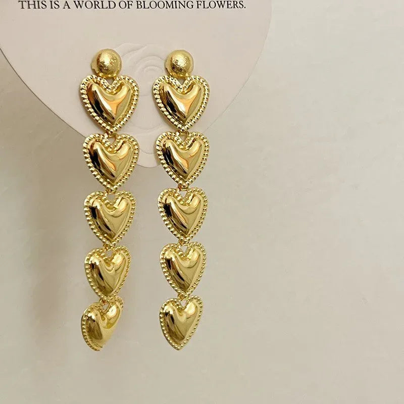 Retro Hong Kong Golden Versatile Earrings - Viexta