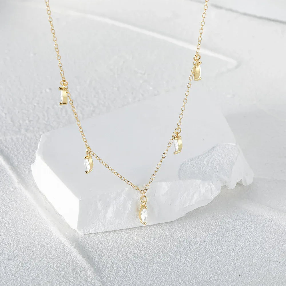 Twin Horse Eye Clavicle Necklace - Viexta