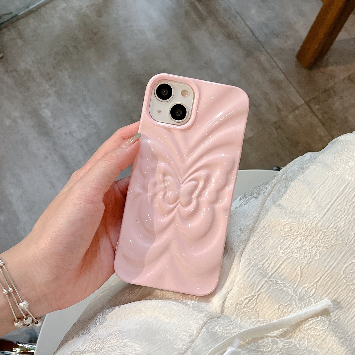 Solid Color Three-dimensional Butterfly Phone Case