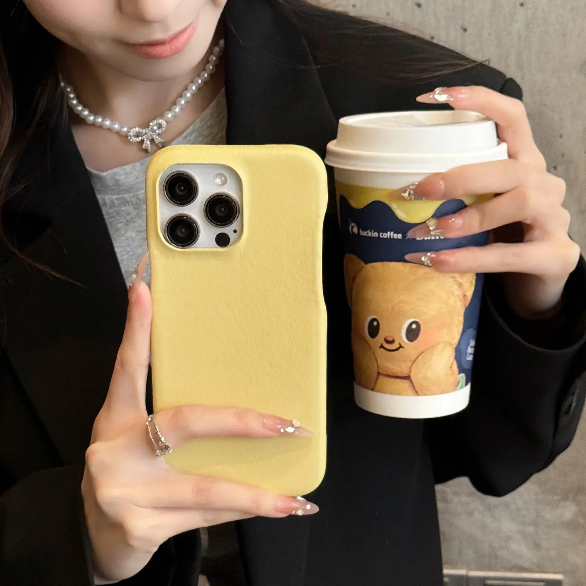 Retro Leather Solid Color iPhone Case - Viexta