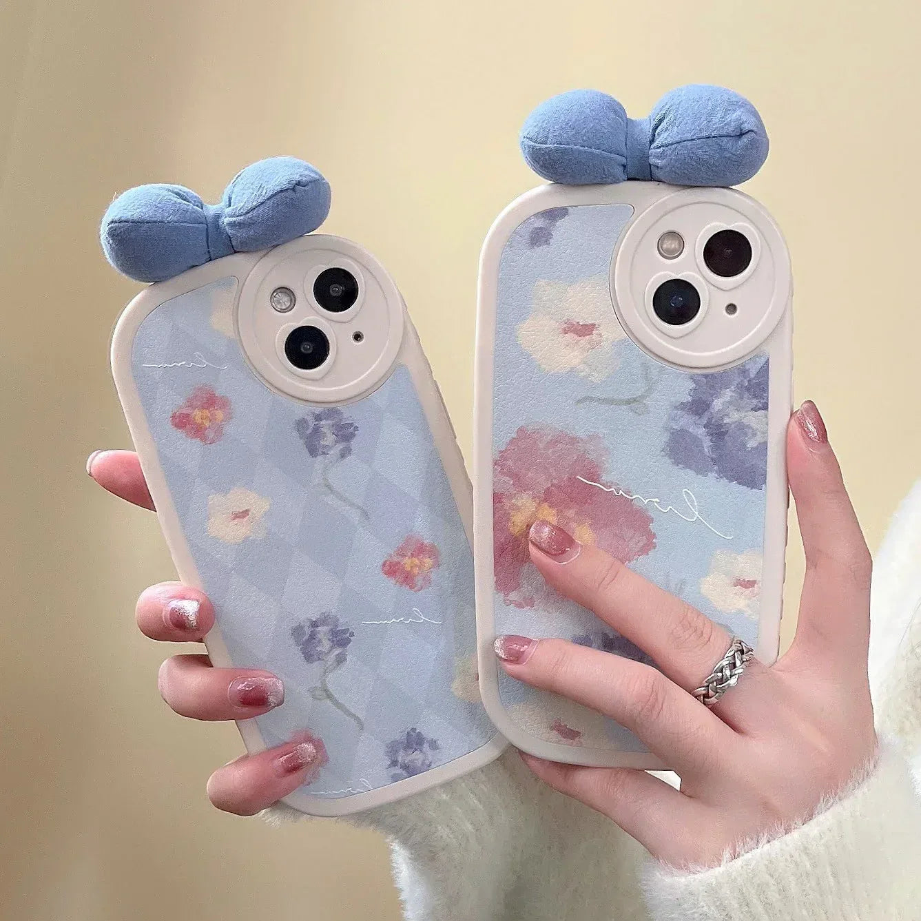 Blue Bow Flowers iPhone case - Viexta