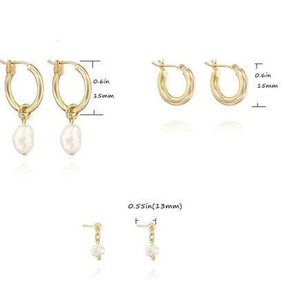 Pearl Three-piece Earcuffs