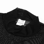 sheer-mesh-sleeve-gloves-lingerie-four-piece-set - Viexta