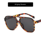 womens-fashion-retro-double-beam-large-rim-sunglasses - Viexta