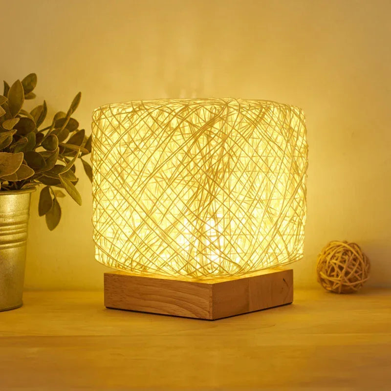 Hand-Knit Dimmable Square LED Desk Lights - Viexta