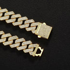 20mm Diamond-Shaped Cuban-Link Necklace - Viexta