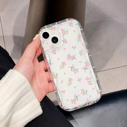 Cream Pattern Transparent iPhone Case