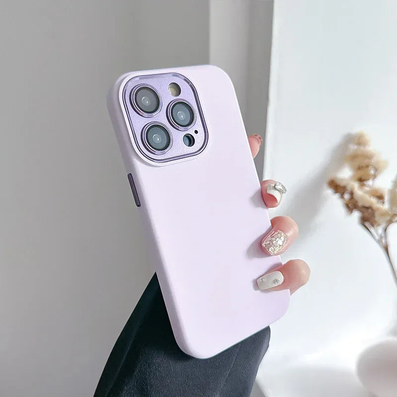 Metal Lens Protector Silicone IPhone case - Viexta