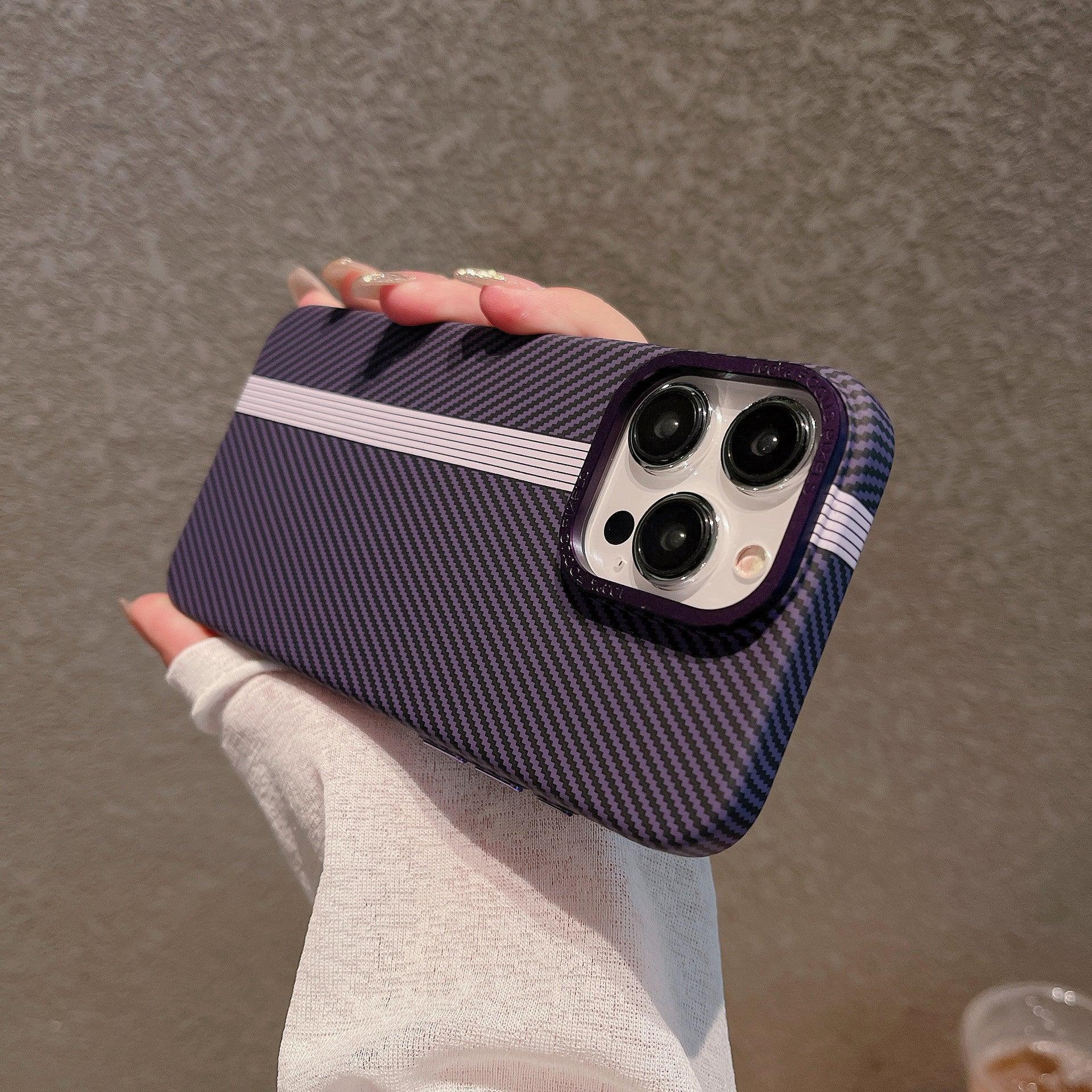 Carbon Fiber Grain Frosted iPhone Case - Viexta