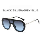 Large-frame Personalized Semi-metal Sunglass - Viexta