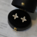female-s925-silver-plating-14k-flower-earrings - Viexta