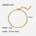 Women's 18K Gold Oval Bracelet