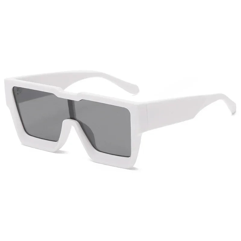 Fashion One Piece Large Frame Square Sunglasses - Viexta