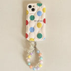 Color Polka Dot Chain Lanyard iPhone Case - Viexta