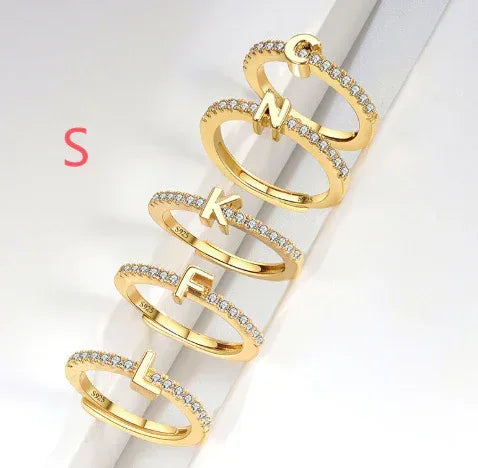 s925-sterling-silver-micro-inlaid-letters-ring - Viexta