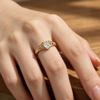 Simple Heart-Shaped Zircon Ring