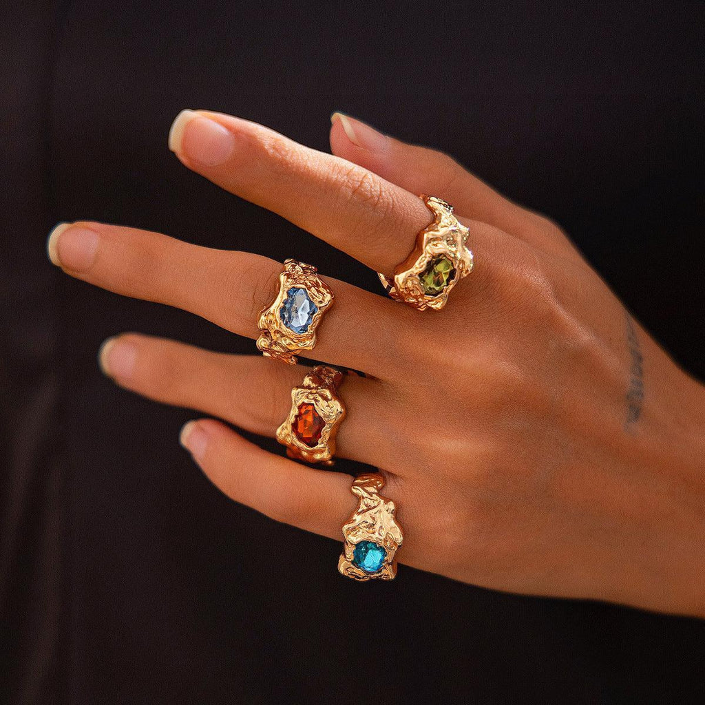 Diamond Gemstone Ring Suit - Viexta
