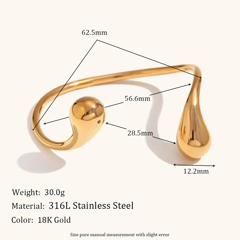 Luxe Stainless Steel 18K Water Drip Bracelet - Viexta