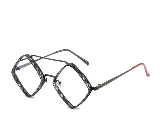 fashion-metal-rhombus-beam-sunglasses - Viexta