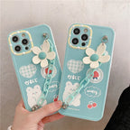 Mint Green Flower Chain iPhone case - Viexta