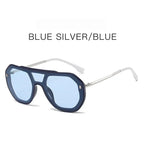 Large-frame Personalized Semi-metal Sunglass - Viexta