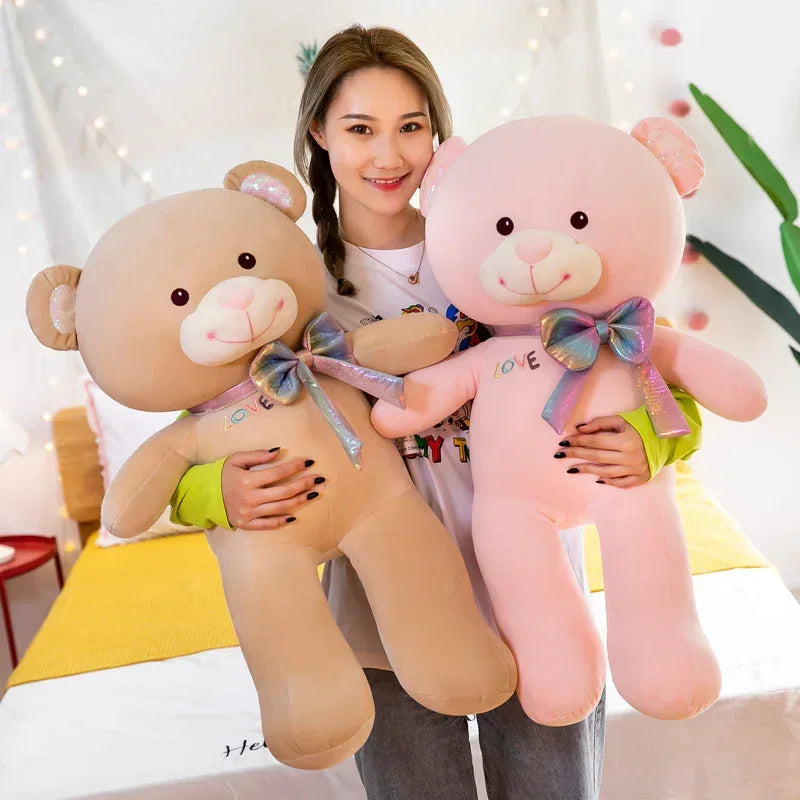 Cartoon Bow Big Bear Plush Toy - Viexta