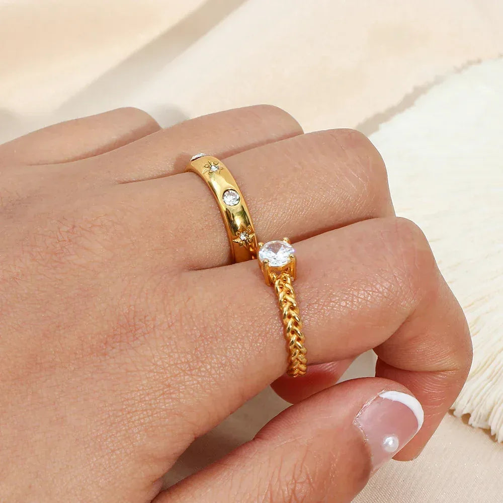 18k Luxury Temperament Flower Ring - Viexta