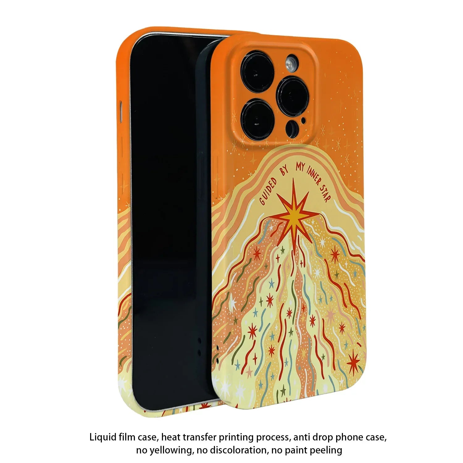 Orange Sun Frosted Glossy Fine Hole iPhone Case - Viexta
