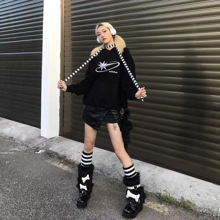 Star And Bone Element Cute Leg Sleeve Set