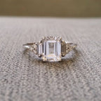 White Zircon Wedding Princess Love Ring