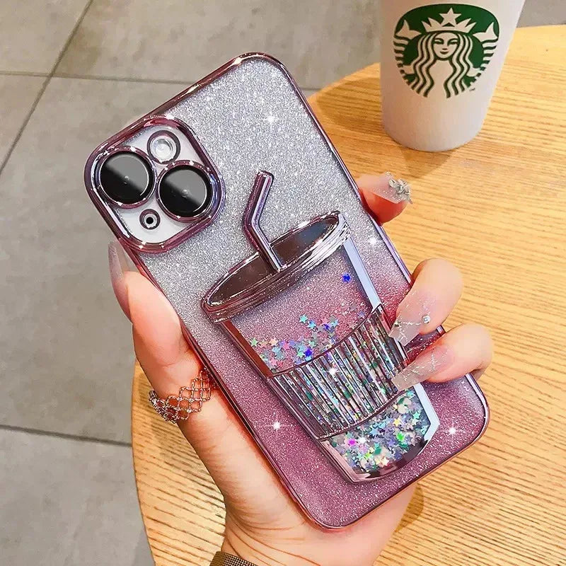 electroplating-milky-tea-cup-iphone-case - Viexta