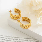 European Peach Heart Earrings - Viexta