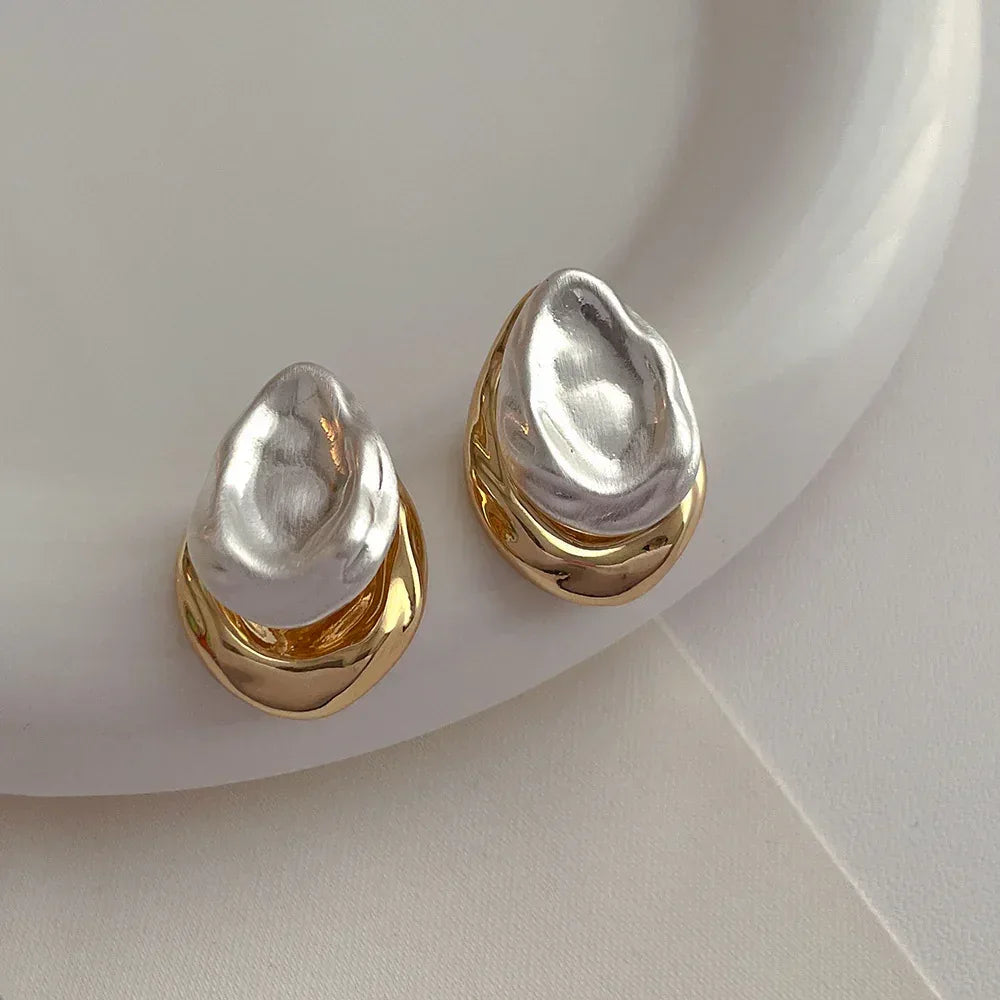 Front And Rear Wear Water Drop Ear Studs - Viexta