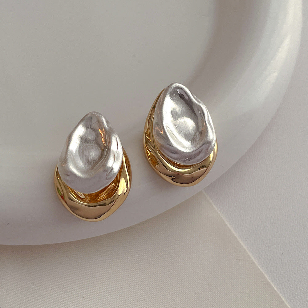 Front And Rear Wear Water Drop Ear Studs