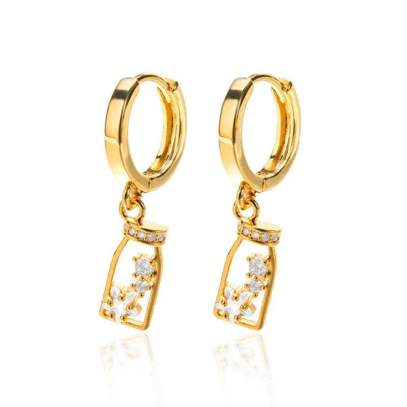 Micro Inlaid Zircon Eardrops - Viexta