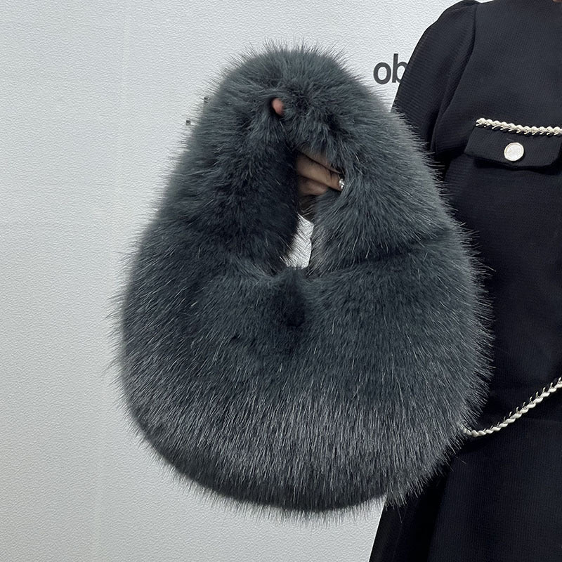 Portable Fur Bag Fall Winter Popular High-grade Niche