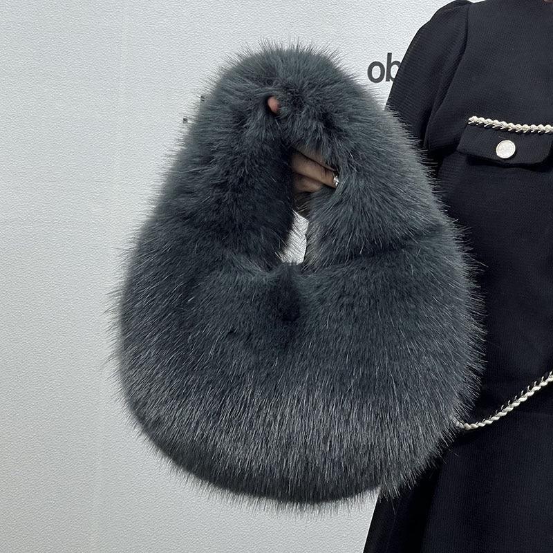 Portable Fur Bag Fall Winter Popular High-grade Niche - Viexta